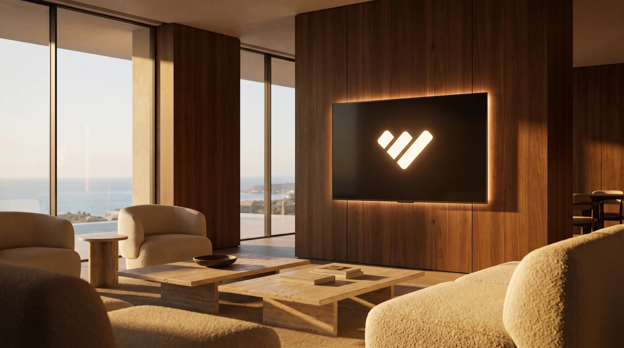 THANGARD on a wall-integrated display in a luxury residence